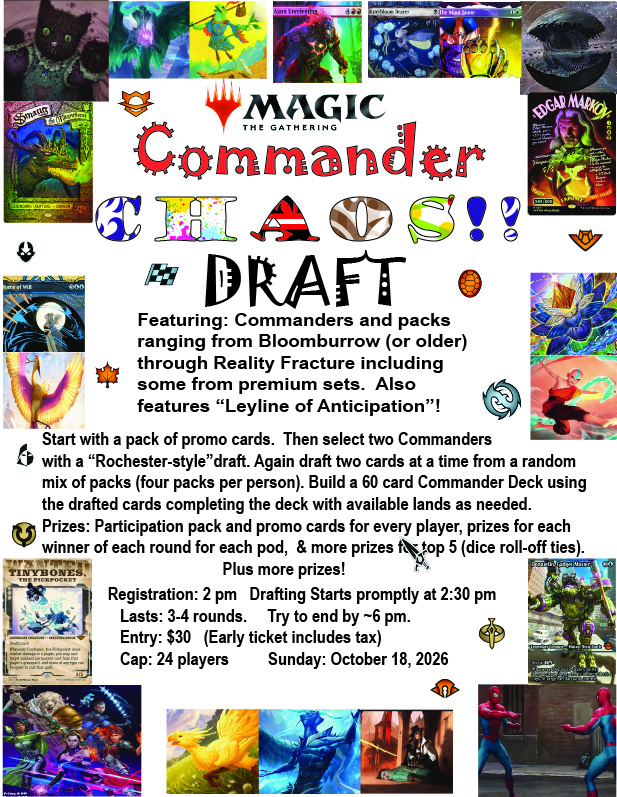 Commander Chaos Draft October 2026