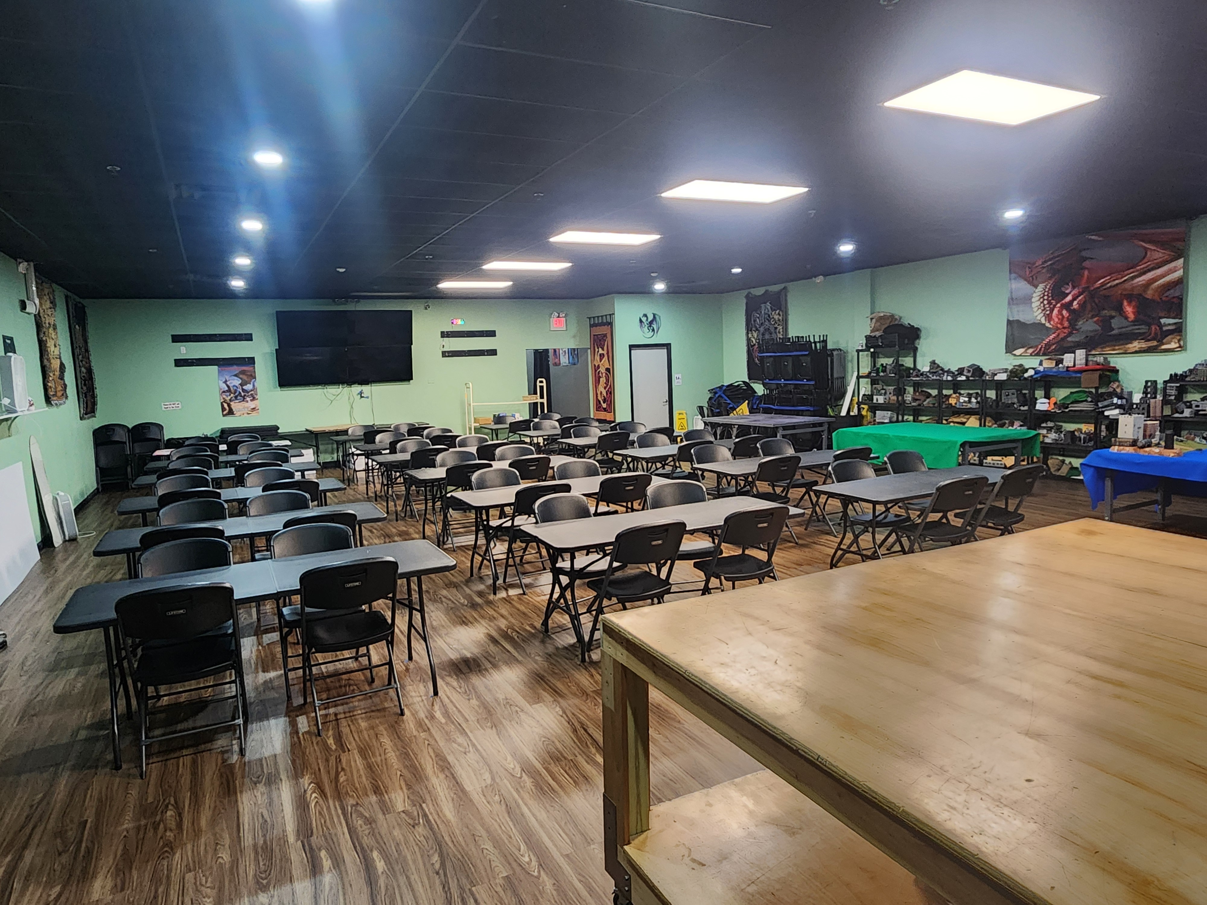 Large game room for open play.
