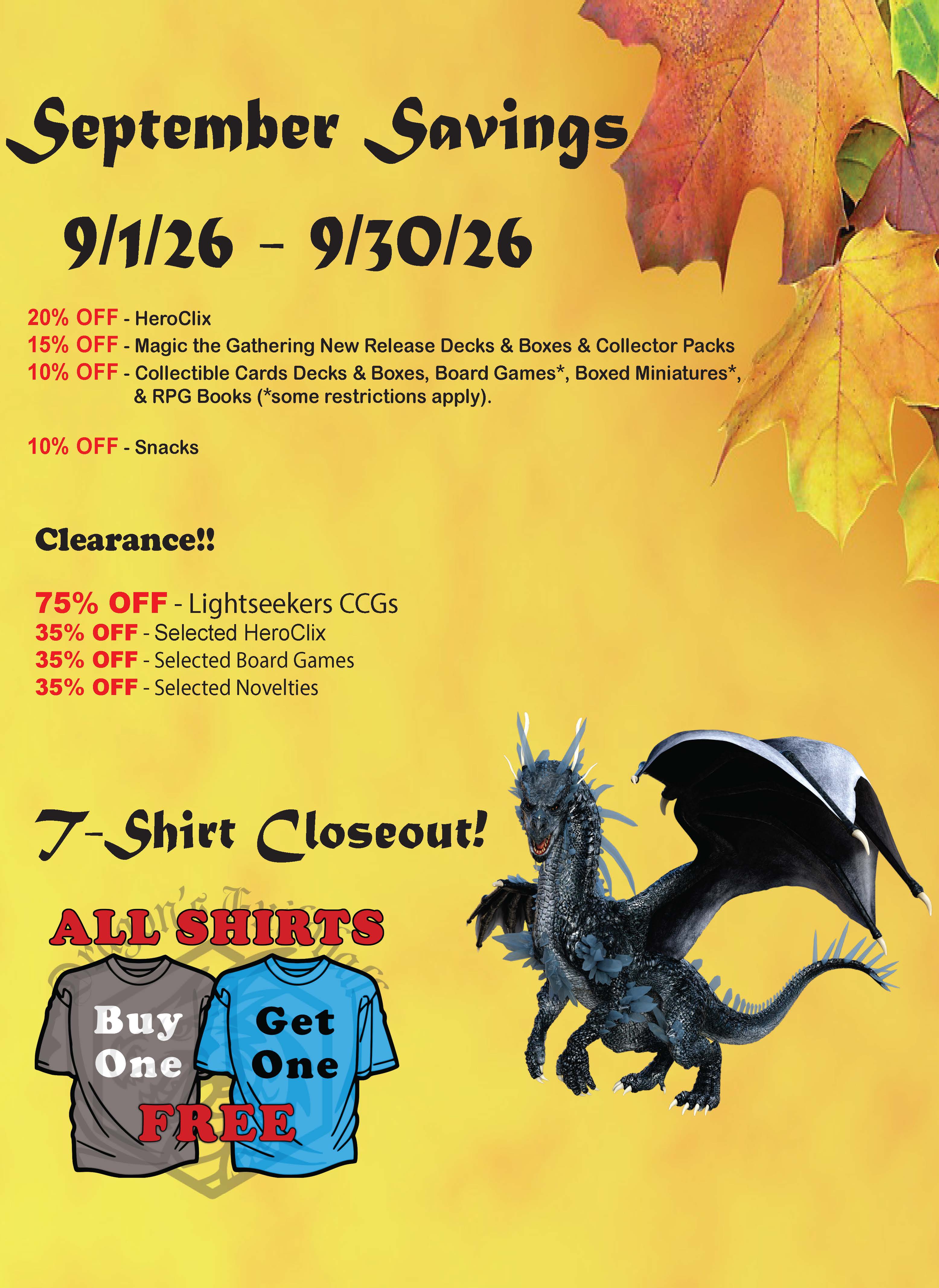 September 2026 sales